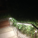 Beleuchteter Edelstahl-Handlauf au&szlig;en